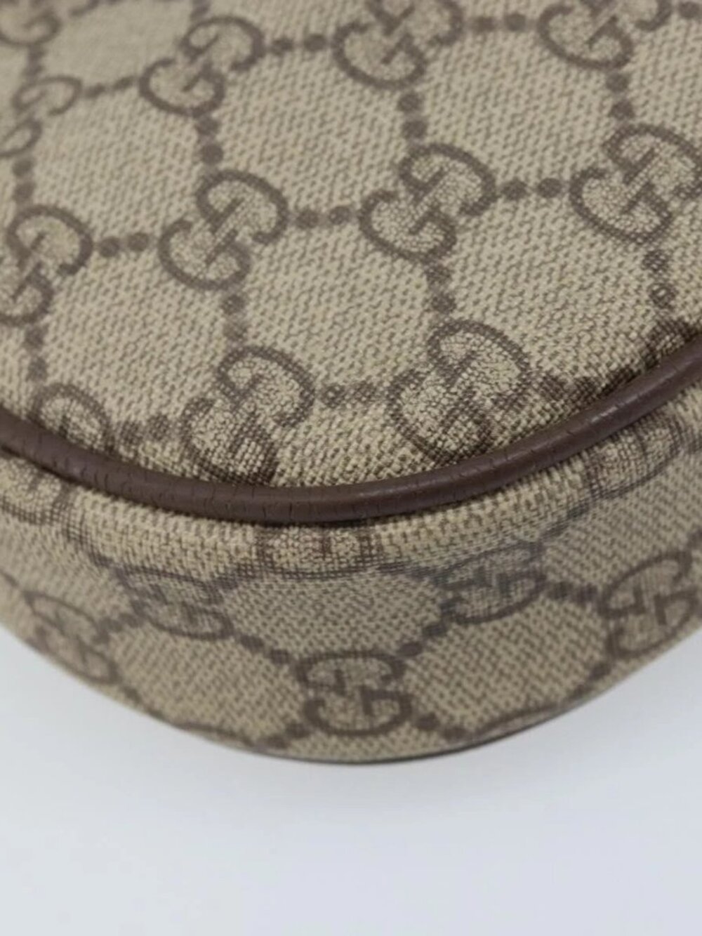 GUCCI GG Supreme Web Sherry Line Bag PVC Beige Gold 007 58 6112 Auth LNZ553 - Picture 5 of 16